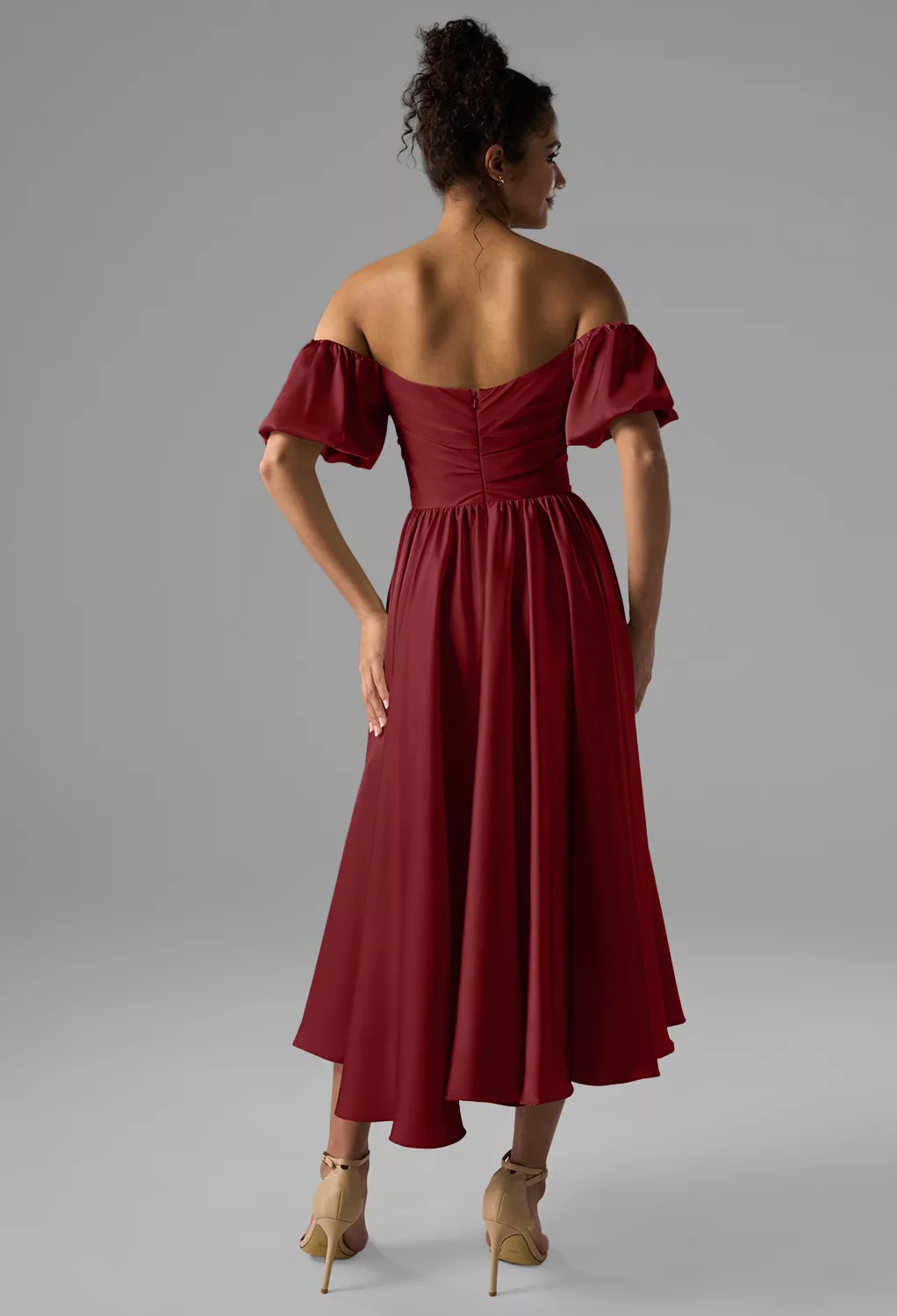 AW Kye Burgundy  Cocktail Wedding Guest Dresses